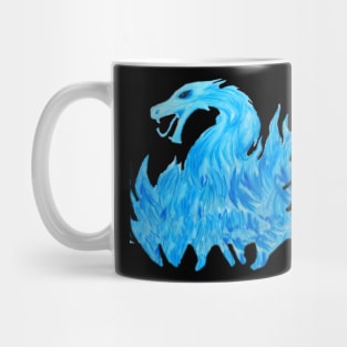 Blue Flame Dragon (Front) Mug